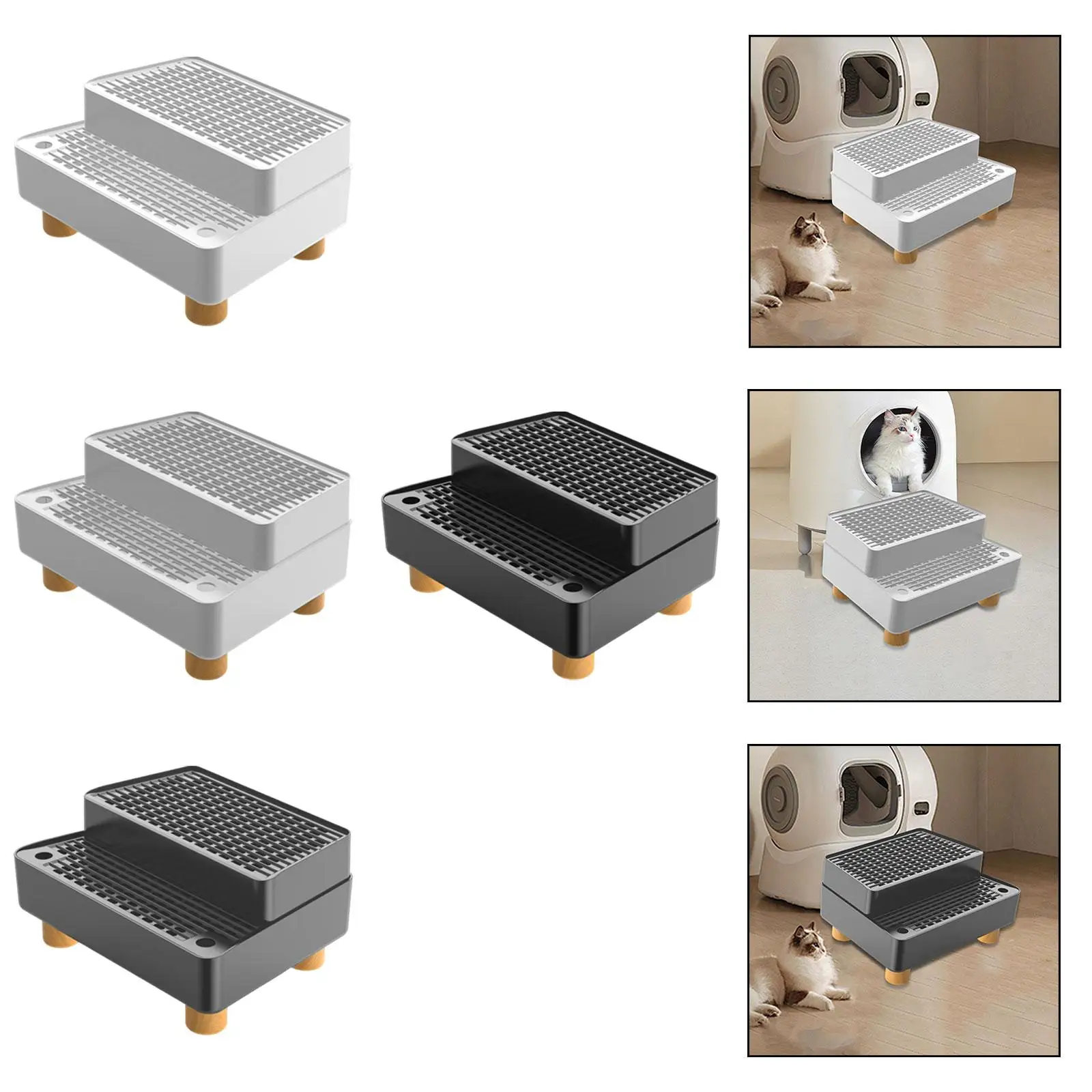 Cat Litter Step Ramp Leakproof Footboard Double Layer Non Slip Removable Pad for Cat Condo and Litter Box for Cats Cat Litter Step Ramp Leakproof Footboard Double Layer Non Slip Removable Pad for Cat Condo and Litter Box for Cats