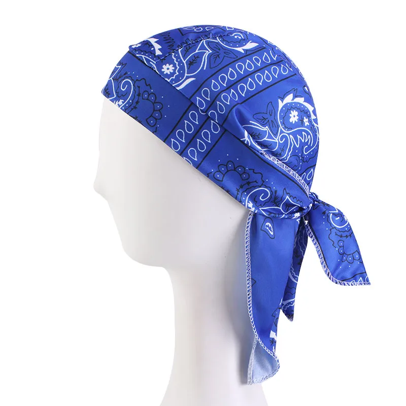 Unisex Damen Herren Bandana Hut Dehnbar Paisley Durag Print Atmungsaktiv Chemo Turban Mode Headwrap Kopfbedeckung Piratenkopftuch – Detail 6