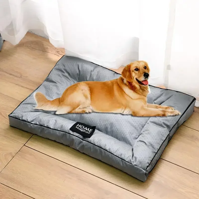 Waterproof Oxford pet bed thick bite-resistant bed for dog cat pet mat soft chew proof dog cotton filling cat stuff 1PC pet bed pet bed mat
