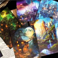 30Pcs fantasy territory decorative collage bottoming notepad message package handbook Scrapbook 170*105mm Vintage material paper 2