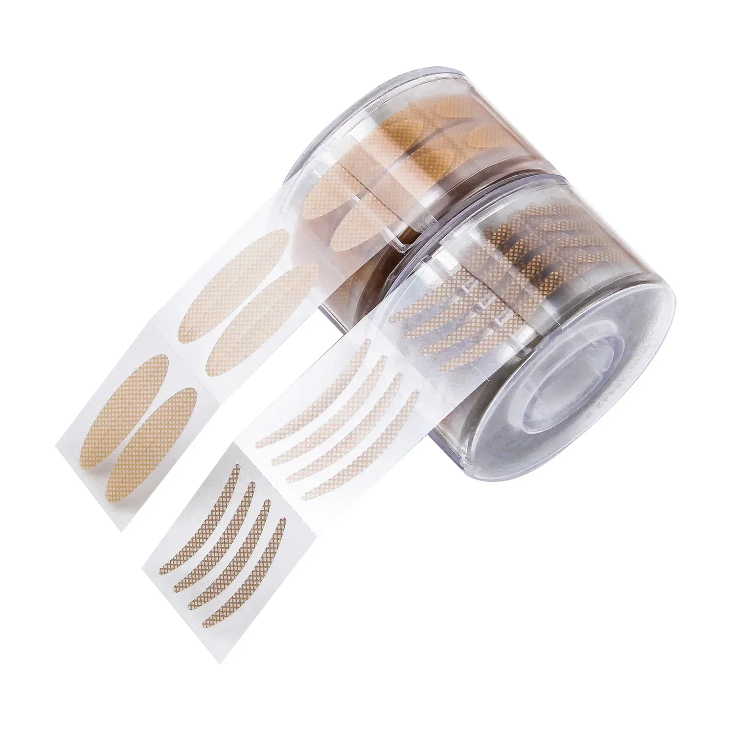Double Fold Eyelid Tape Transparent Grey Beige Big Eyes Invisible Lace Mesh Fiber Self-adhesive Eye Patch Eyelid Double Eyelid Tape Sticker Makeup