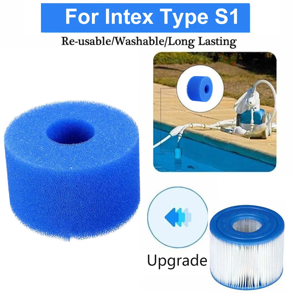 Intex Type II/I/H/SI/A/D Washable Swimming Pool Filter Sponge-Reusable Foam Cleaner for Tub Filter Cartridge swimming pool filter