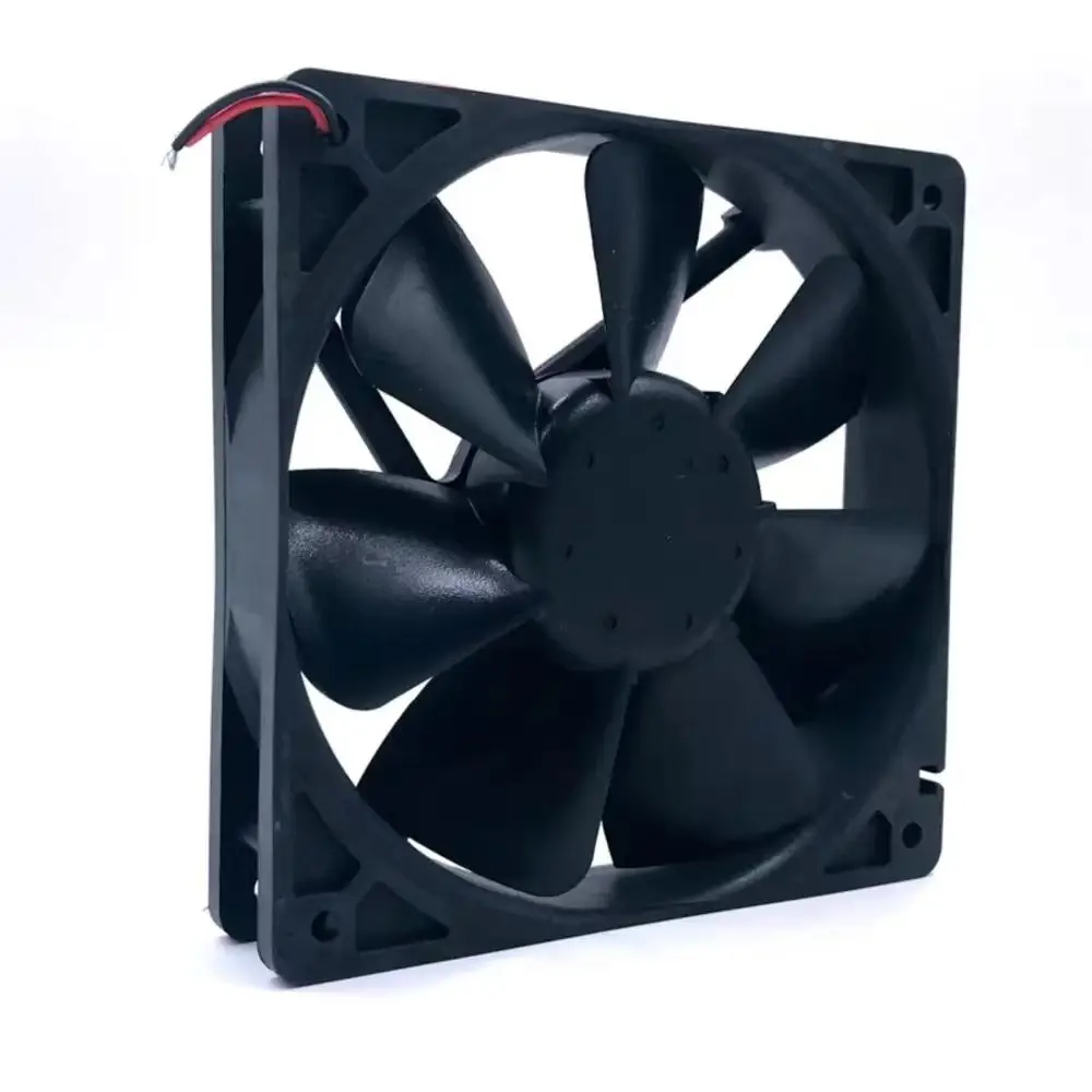 델타 WFB1212H 냉각팬용 120mm 축류팬, 듀얼 볼 베어링, 120mm x 25mm, 12V, 69 CFM, 3500 RPM, 서버 및 인버터용