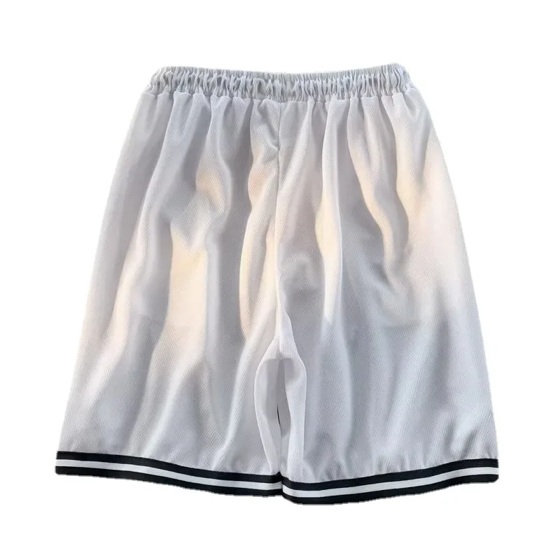 Casual Men's Short Pants INS Trendy Solid Color Simple Contrast Color Splicing Loose Straight Tube Sensation Five Parts sports shorts