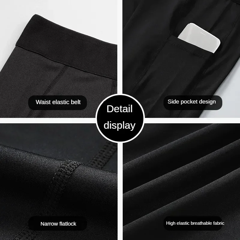 Compression Pants with Pockets Tights Sport Man Gym Leggings Workout Pants Fitness Wear Tights Running Man Sports Men's Leggings