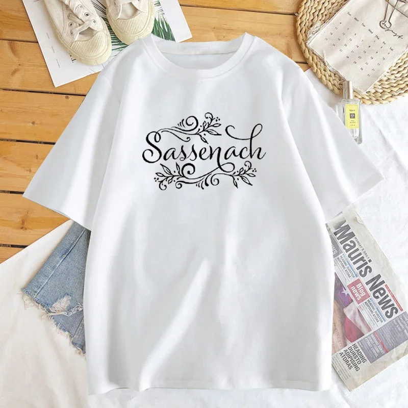 

Футболка Sassenach, футболка с рисунком Клэр аутландера из серии Книга, женская летняя одежда с коротким рукавом, Джейми Фрейзер Ридж