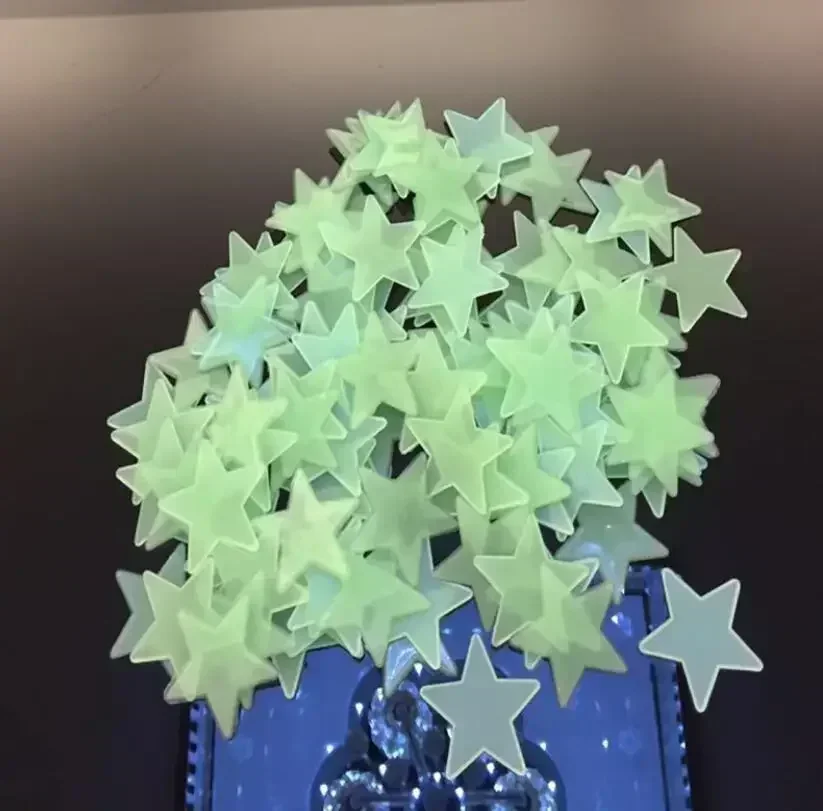 Wall Stickers Glow Dark Stickers 100pcs/bag Glow In The Dark Star Stickers For House Bedroom Decor
