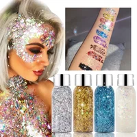 Multifunctional Eye Glitter Hair Body Face Glitter Gel Art Flash Loose Sequins Cream Festival Glitter Decor Eyeshadow Makeup 1