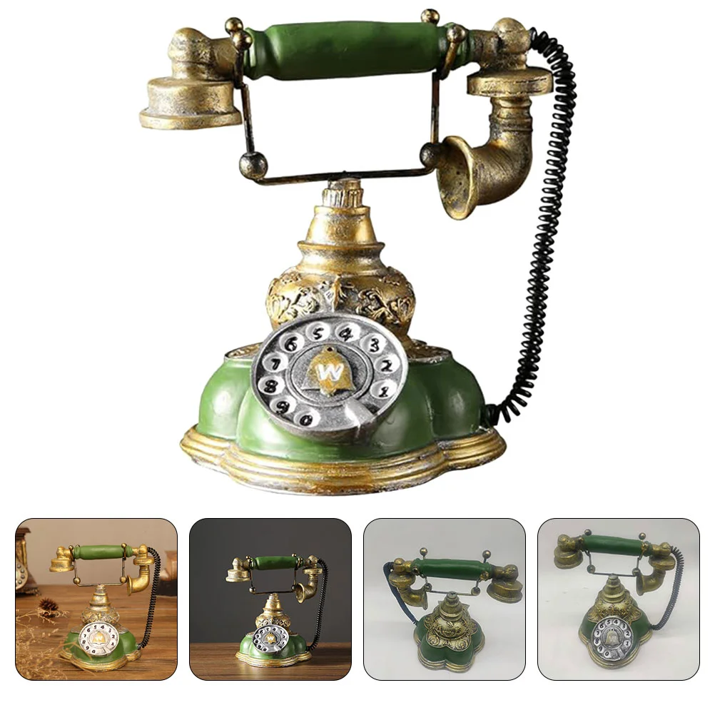 

American Retro Cabinet Resin Telephone Rotary Phones Model Vintage Mobile