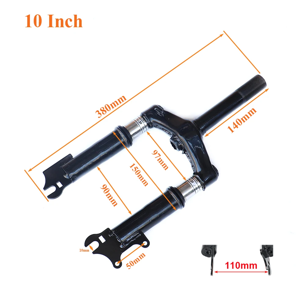 10InchElectricScooterFrontSuspensionHydraulicFrontForkFixed
