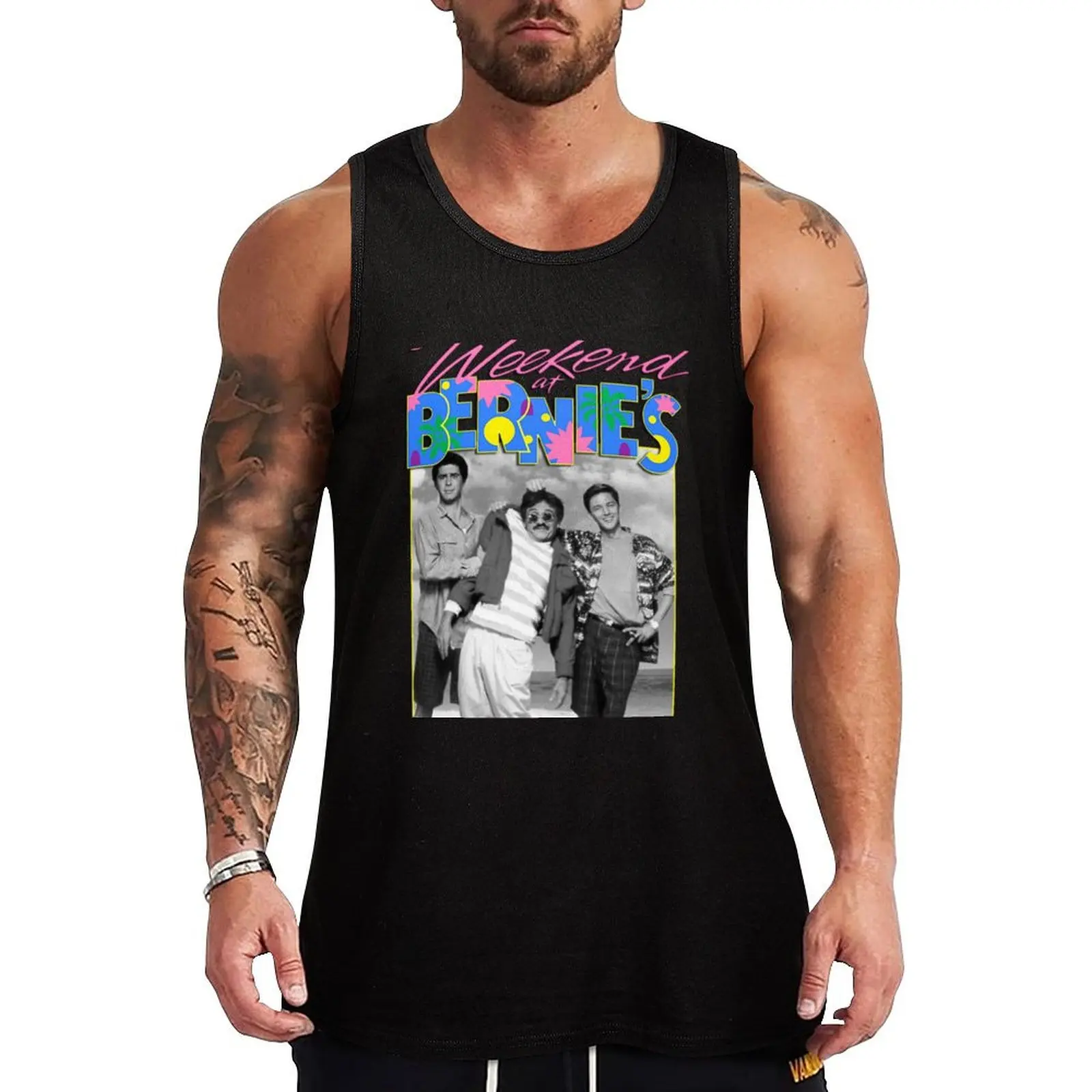 

Weekend At Bernies Retro Movie Tank Top Men's summer vest Vest male Bodybuilding shirt Men's gym t-shirt