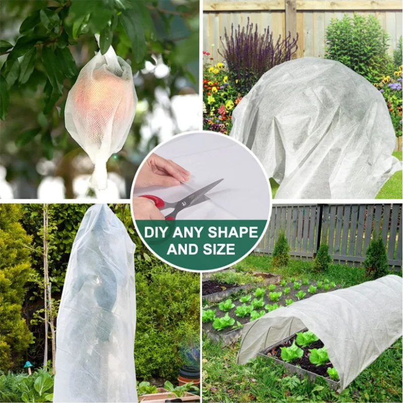 Winter Plant Cover Anti-freeze Non-Woven Fabric Garden Frost Protection Blanket Seedling Protective Cloth Outdoor Warm Supplies 5