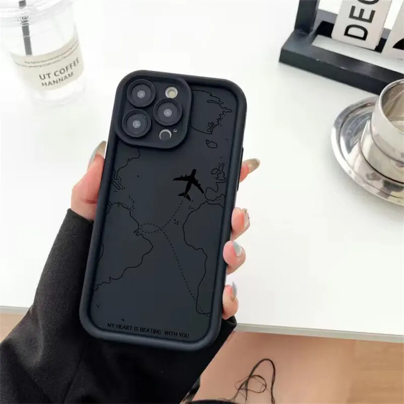 Travel-Inspired Airplane Route Phone Case