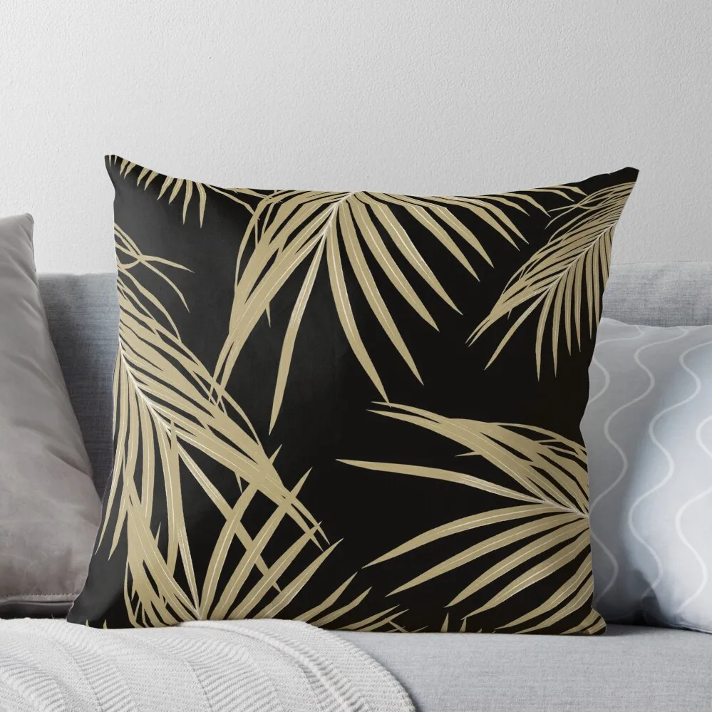 

Gold Palm Leaves Dream #2 #tropical #decor #art Throw Pillow Decorative Pillow Covers For Sofa Decorative Sofa Cushions