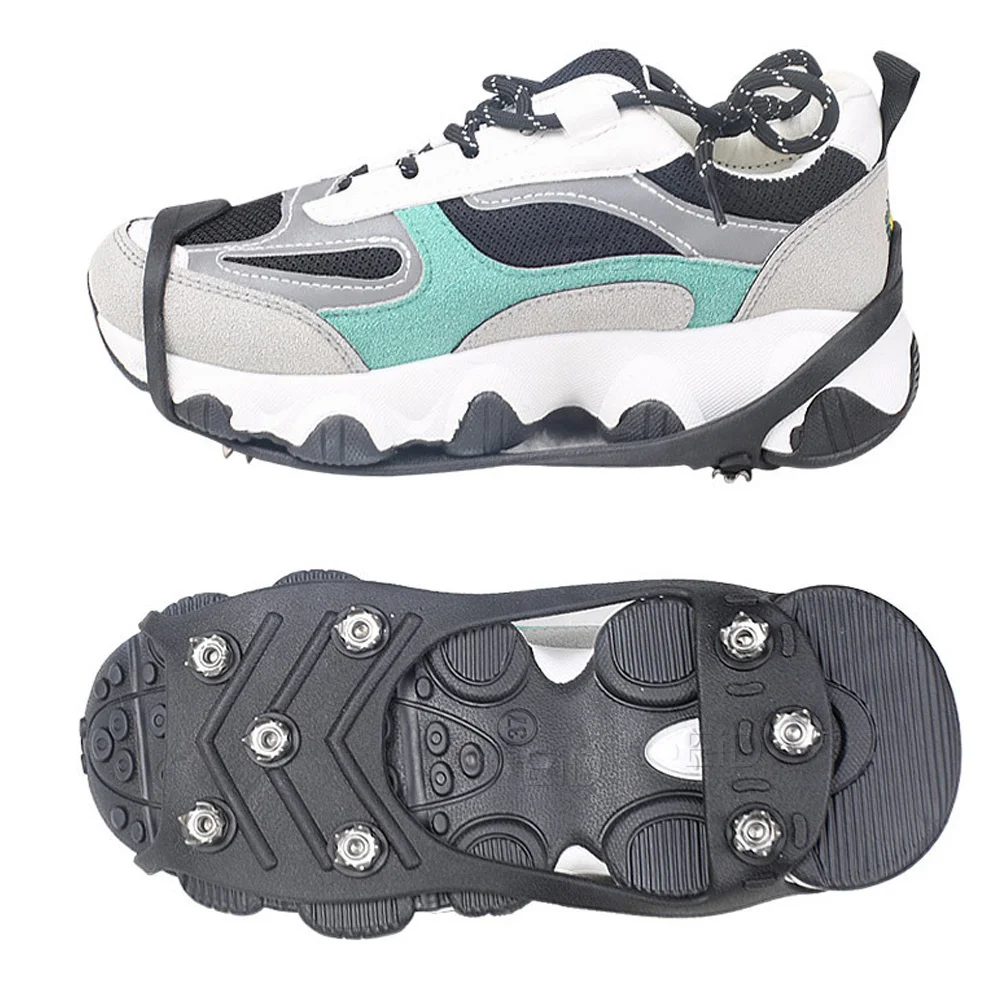 Details about   8 Teeth Anti-Skid Snow Ice Thermo Plastic Elastomer Climbing Shoes Cover Spikes 