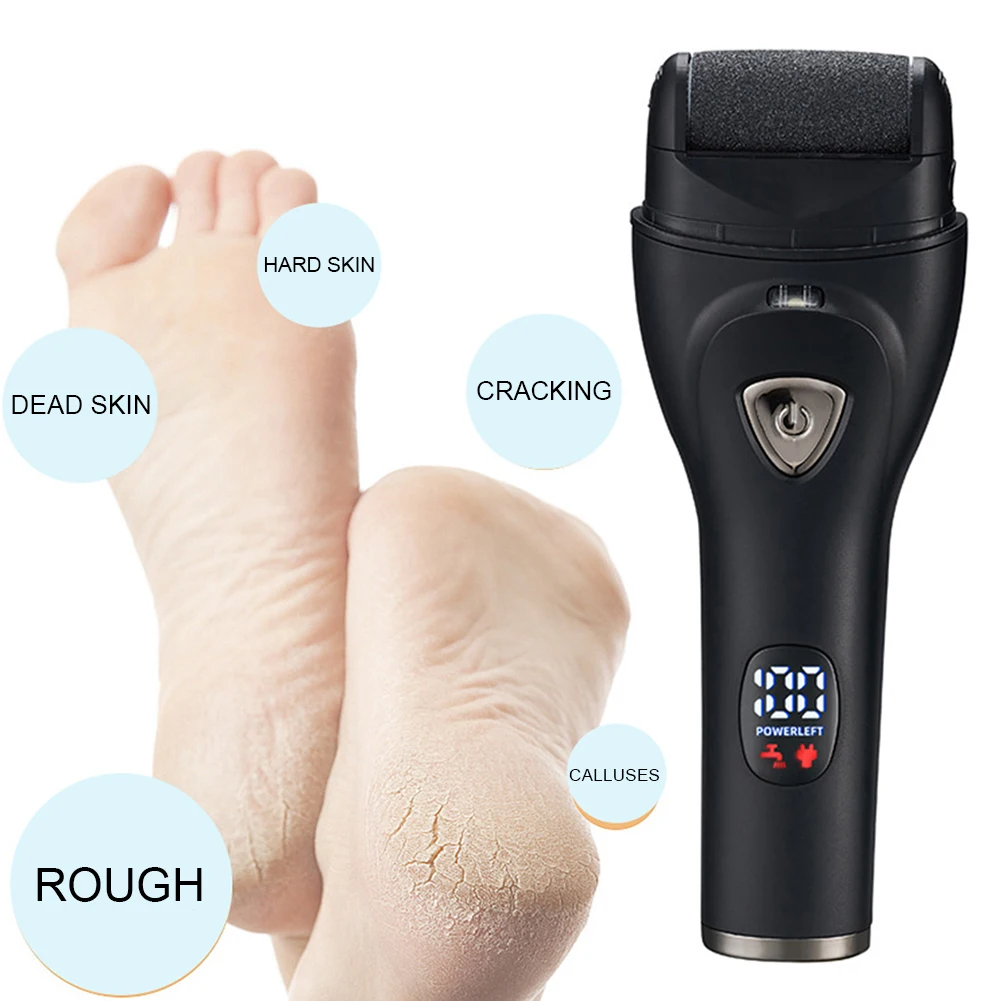 Electric Pedicure Foot File,3pcs Heads Electric Foot Callus Remover Tool Heels Hard Skin Foot File Grinder Sander,Exfoliator 2