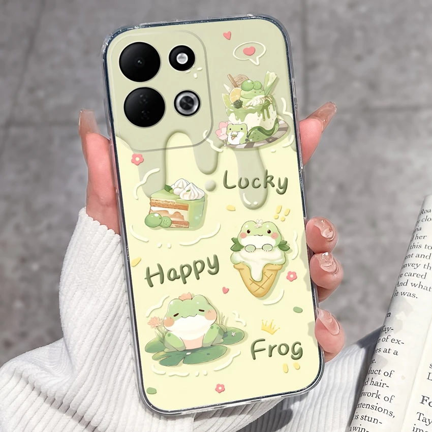 Sleeping Beauty Pattern Black Clear TPU Shockproof Phone Case - Lightweight Shell