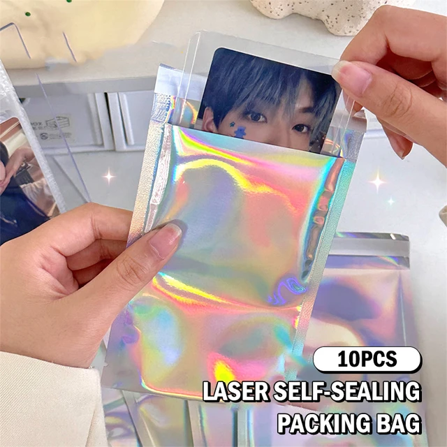 1 Pieces Self-Sealing Laser Small Plastic Bags for Jewelry Pouch with Clear  Display Window Jewelry Packaging Gift Storage Bag - AliExpress