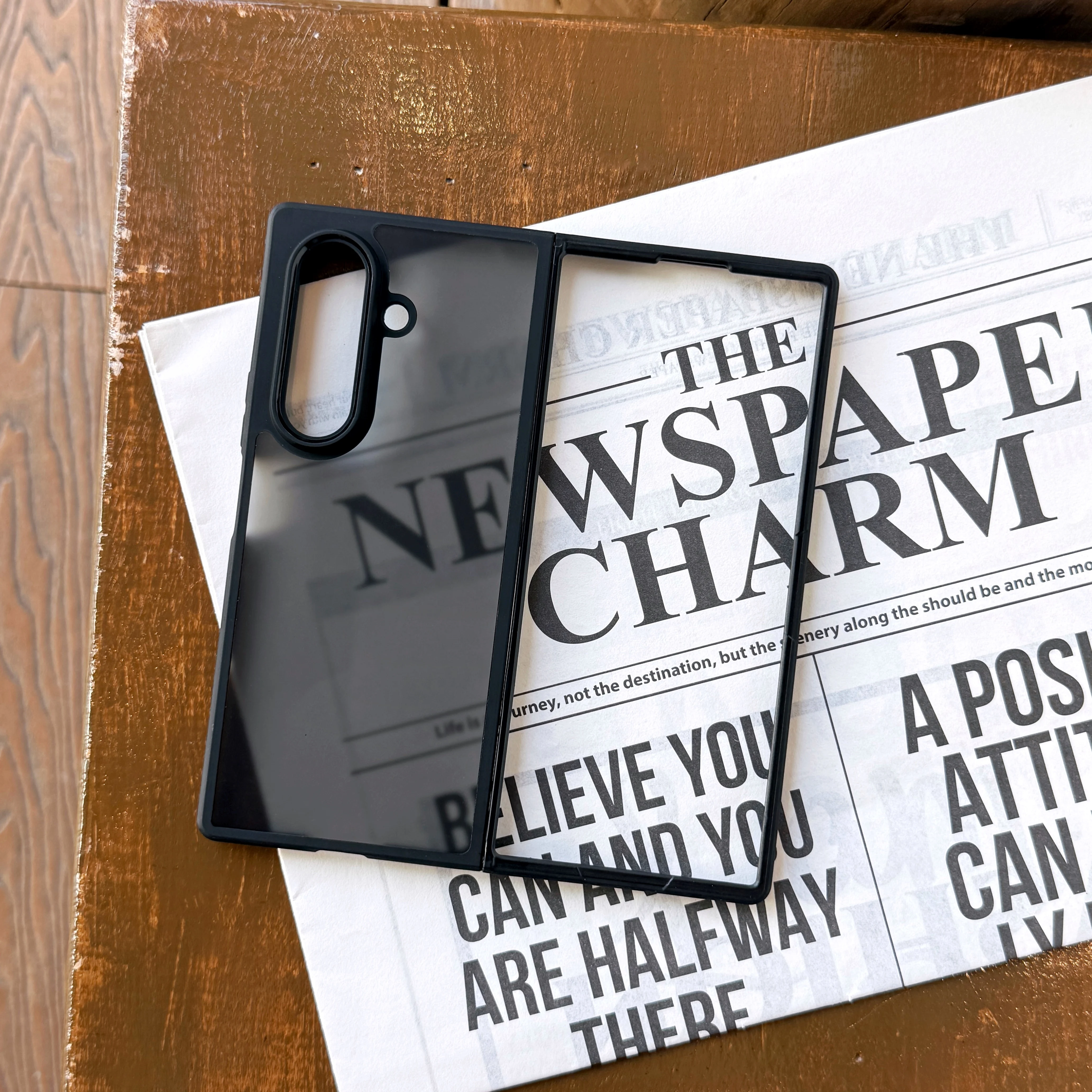 Ultra Thin Matte Hard PC Shockproof Transparent Acrylic Folding Case