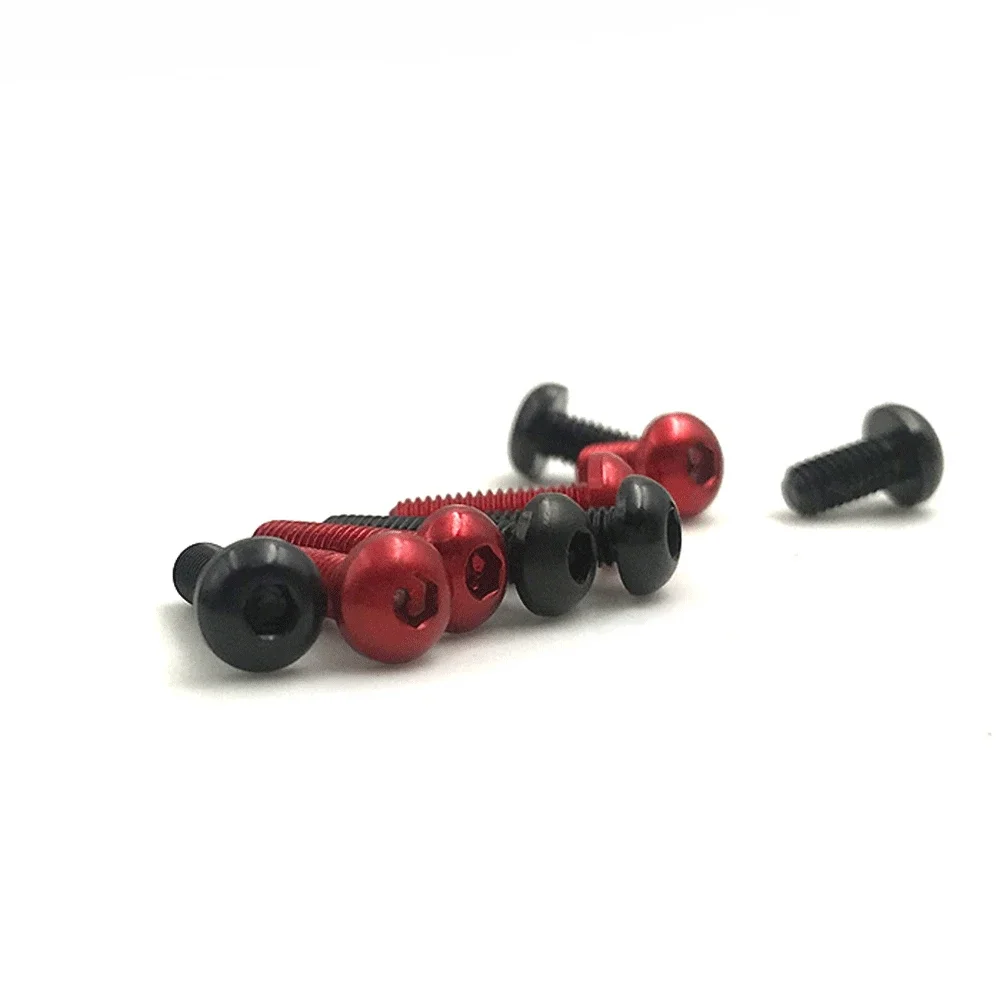 다양한 색상 M2 M3 M4 7075 알루미늄 합금 버튼 헤드 나사 볼트 육각 소켓, 모델 항공기 자동차 DIY