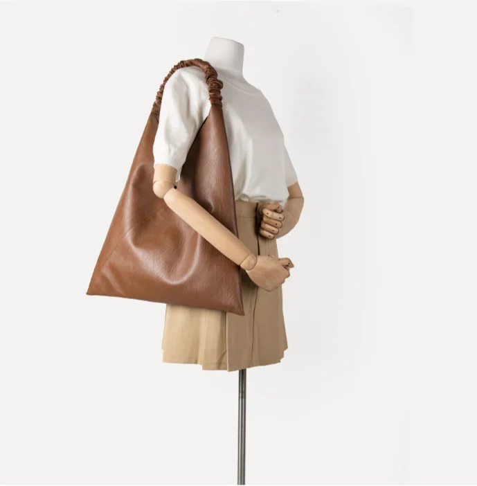 Nuovo design di nicchia coreano, texture premium, spalla plissettata sotto il braccio per le donne, versatile, grande capacità_voghion.com