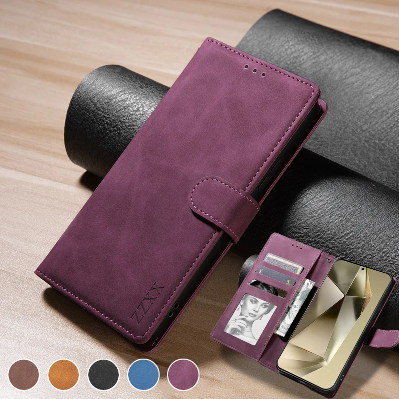 Premium Waterproof Magnetic Leather Wallet Case – Drop-Proof & Dustproof Protection
