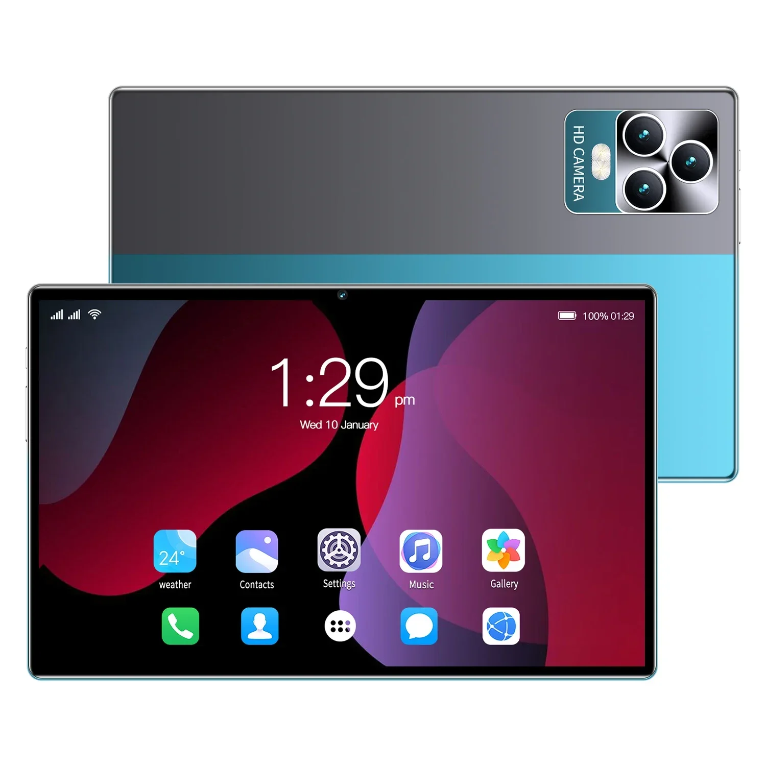 thumbnail image 1 of Tableta Android P70 de 10,1 pulgadas, versión global 2023, Android 12, Bluetooth, 12 GB, 512 GB, diez núcleos, 24 + 48 MP, WPS + 5G, WIFI, gran oferta, portátil, 1 of 5