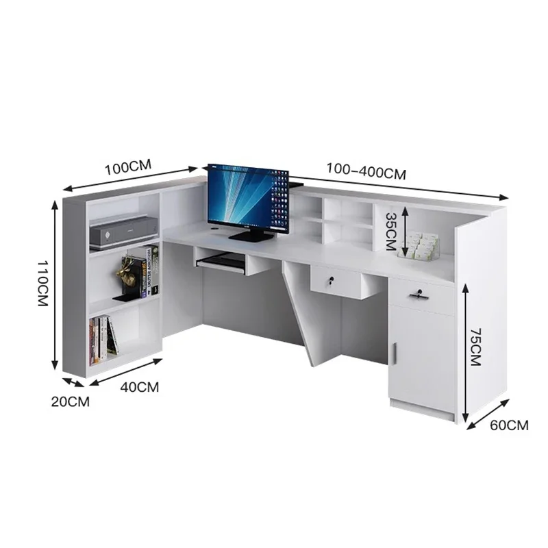 Modern Beauty Reception Desks Display Decorations Salon Reception Desks Checkout Counter Mostrador Negocio Commercial Furniture