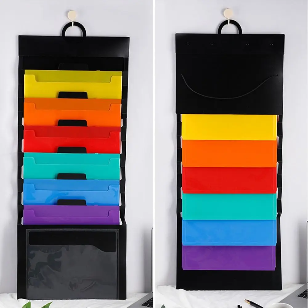 Large Capacity For Home Office Hanging File Folders Filing Cabinet Pockets Rainbow File Organizer Expandable Accordian Pockets