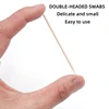100/300 Pcs Disposable Ultra-small Cotton Swab Brush Lint Free Micro Wood Makeup Brushes Eyelash Extension Glue Removing Tools 2