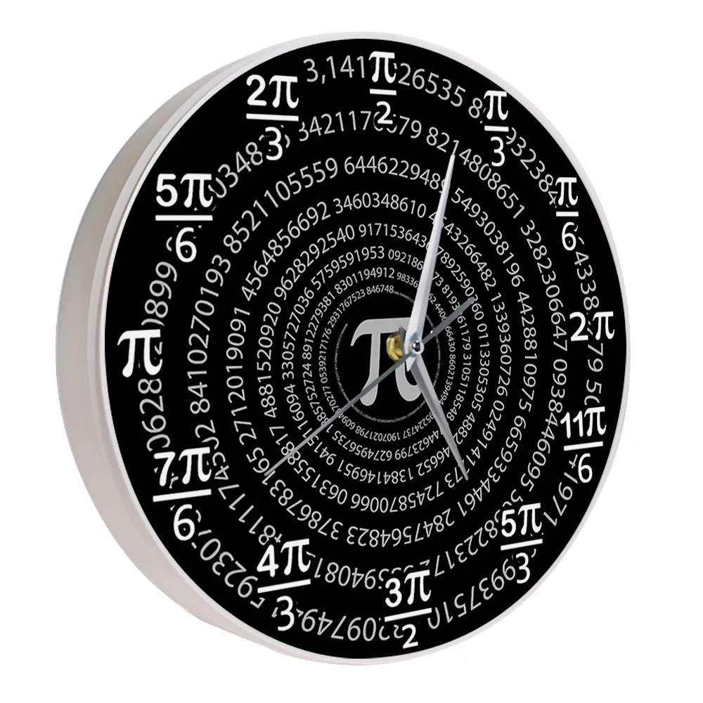 Pi 3.14 Mathematics Wall Clock School Classroom Wall Decor Math Science Wall Art Decorative Wall Watch Pi Day Math Lovers Gifts 4