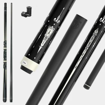 Carbon Fiber Nine-Ball CueBIZU Carbon Fiber Nine-Ball Pool Cue Black Tech Forelimbs Energy Pool Stick for Billiard Games 1