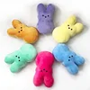 3pcs Easter Peeps Bunny Plush Toy Hand Figure Ornament Doll Doll rabbit Birthday Gift Short Plush PP Cotton 3