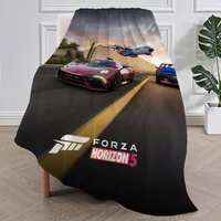 Game Car F-Forza H-Horizon 5 Blanket Plush Nap Sofa rug for Living Room Warm Office Bedroom Birthday Home Travel Kid Gifts 2