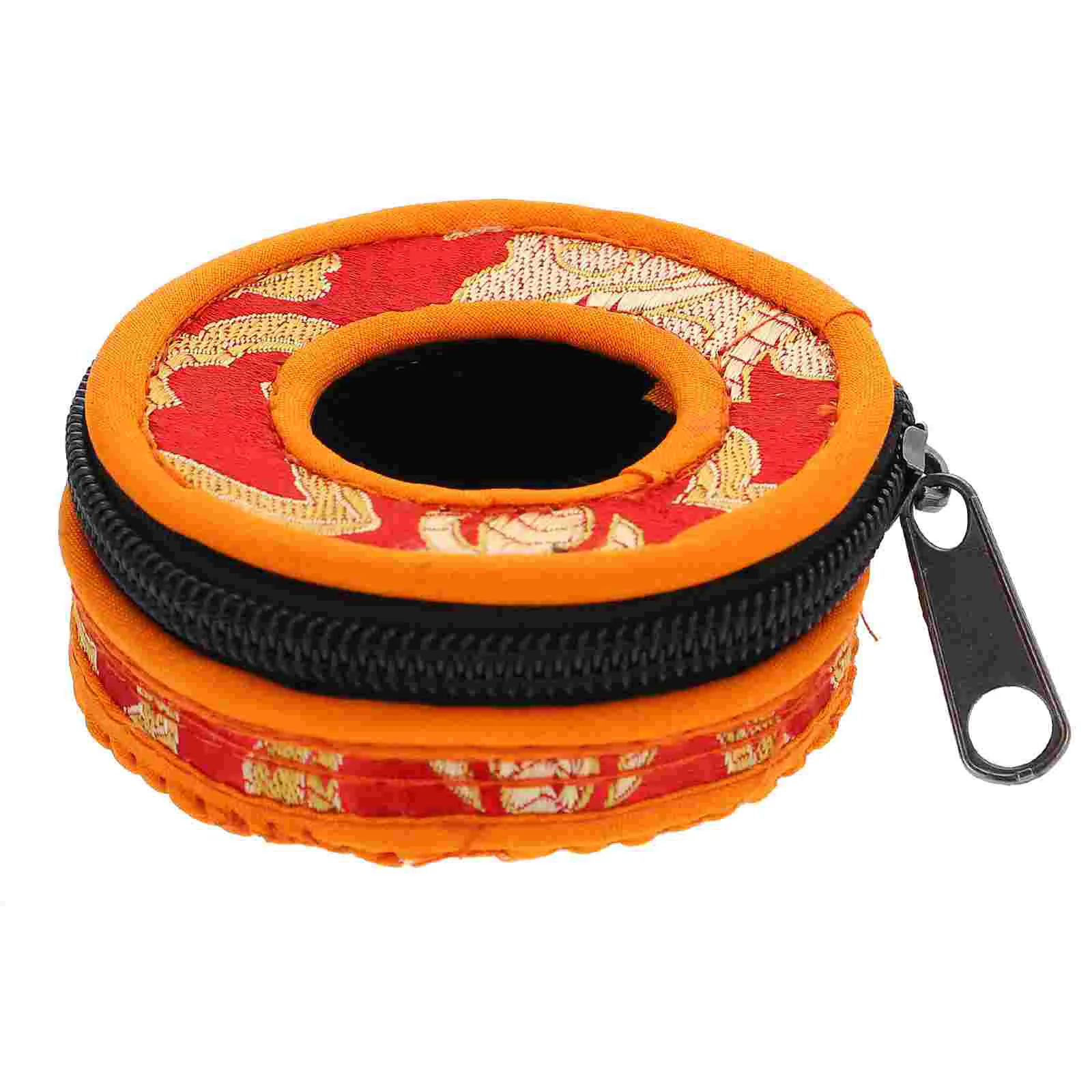 

Pocket Finger Cymbals Packs Tote Bag Organizer Tingsha Symbols Cotton Bell Holder