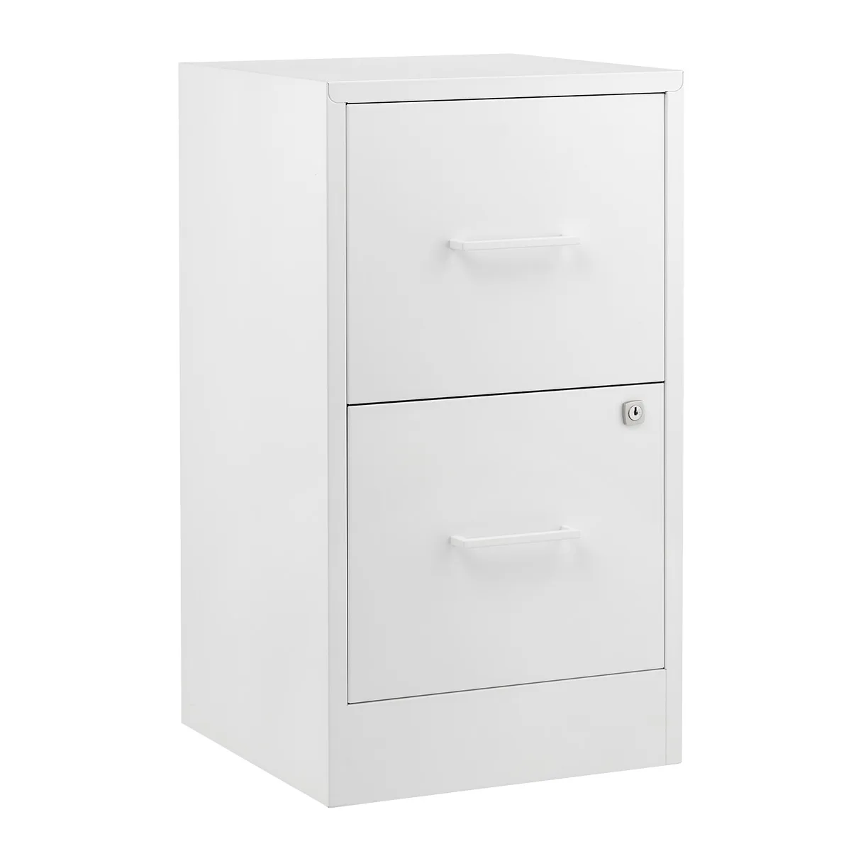 

2-Drawer Locking Filing Cabinet White office cabinet file YJ