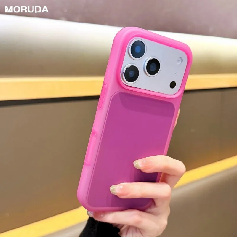 Chic Candy Solid Color Jelly Case with AI Camera Control and Shockproof Skin Feel