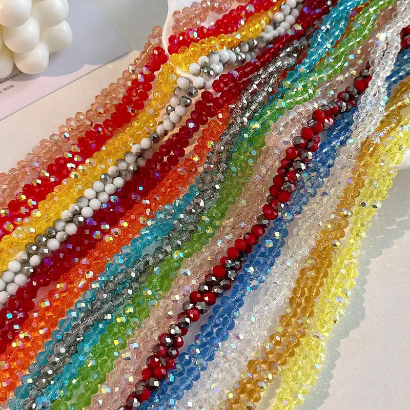 60 Perles Anciennes En Cristal à Facettes Rouge Foncé - Diamètre 8mm, Lot Occasion