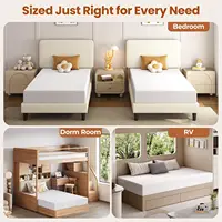 8 Inch Twin Mattress 3 Foam Layer Cooling Gel Memory Foam Mattresses Green Tea for Fresher Sleep Medium Firm CertiPUR-US Certifi 4