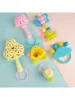 Random color Baby hand grasp ball rattles fitness soft rubber hand rattles string teether infant 0-1 years old educational toys 2