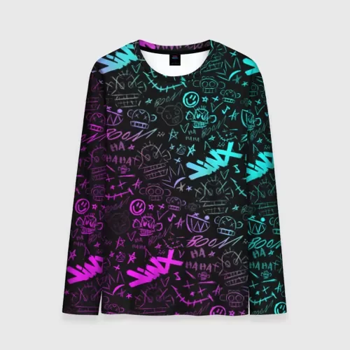 Arcane League Jinx T-shirt 3D Printing Men/Women Anime T-shirts Round Neck Long Sleeve Top Kids Cartoon Tees