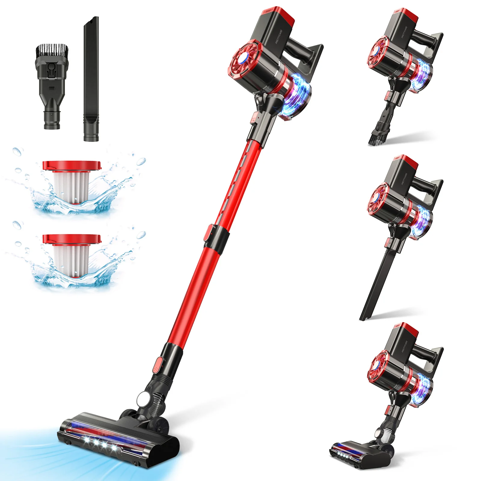 PRETTYCARE W100 Amazon Top Seller 2022 Electric Appliance Floor Sofa Carpet Car & Cleanings Cordless Handheld Vacuum Cleaner valdus 2022 amazon vlog live selfie stick 360 rotation auto smart face tracking objest shooting phone holder stand tripod