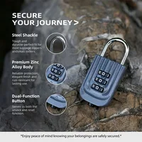 Бесключевой 3-значный комбинированный замок для путешествий, легкий рюкзак, замок для багажа, спортивный фитнес, уличное использование — изображение 2