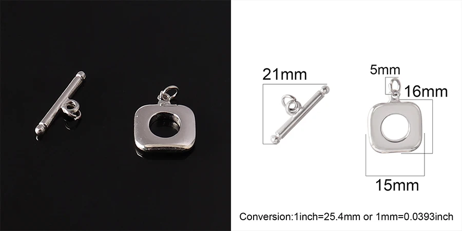 3 Satz/Los Edelstahl OT Knebelverschluss Schnallenverbinder DIY Schmuck Bisuteria Materiales OT Verschlüsse für Schmuckherstellung Zubehör – Detail 22