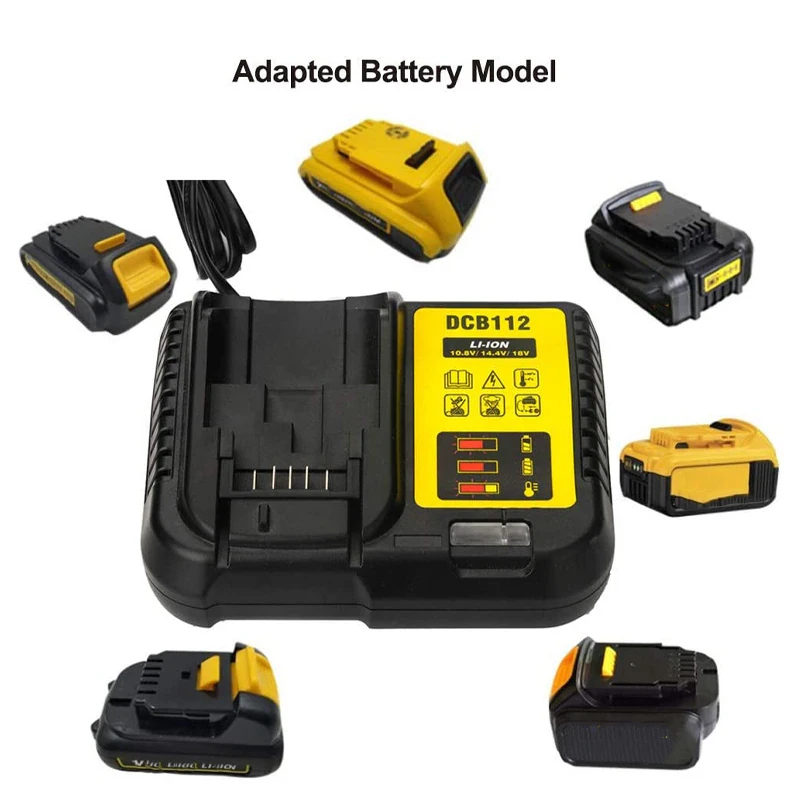 

Free shipping DCB112 Li-Ion Battery Charger For Dewalt 10.8V 12V 14.4V 18V 20V Dcb101 Dcb200 Dcb140 Dcb105 Dcb200