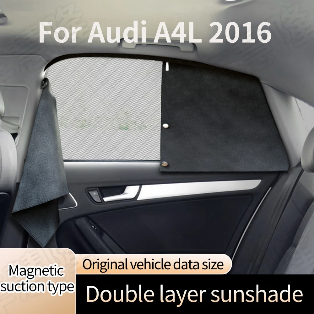 

Car full-size curtains For Audi A4L 2016 deer velvet double-layer window sunshade curtains thermal insulation and sun protection