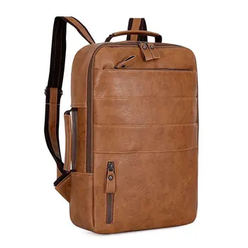Zaini da lavoro per uomo Borsa per laptop in pelle PU impermeabile Zaino di ricarica USB di grande capacità Zaino da viaggio moda maschile sac