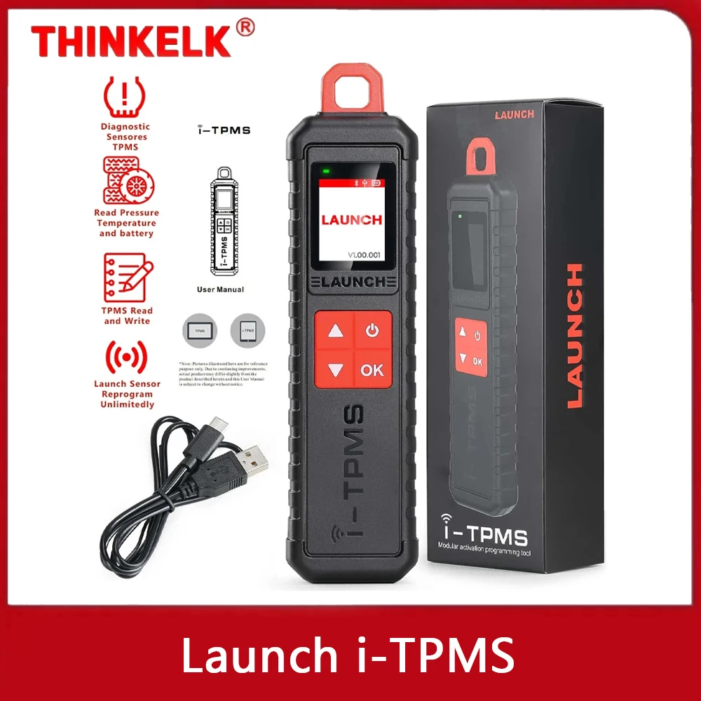 

Датчик давления в шинах Launch i-TPMS X431, ручной инструмент для обслуживания, работает самостоятельно с помощью приложения i-TPMS или с модернизированной системой X431 PAD V + TSGUN