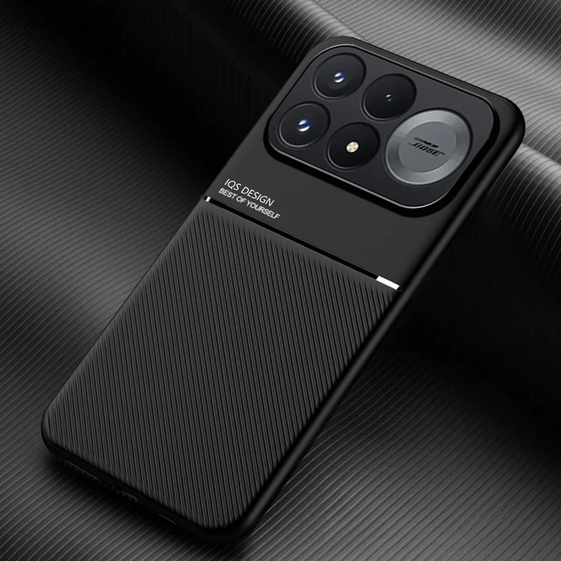 Luxury Magnetic Holder Phone Case with Soft Leather Back Cover