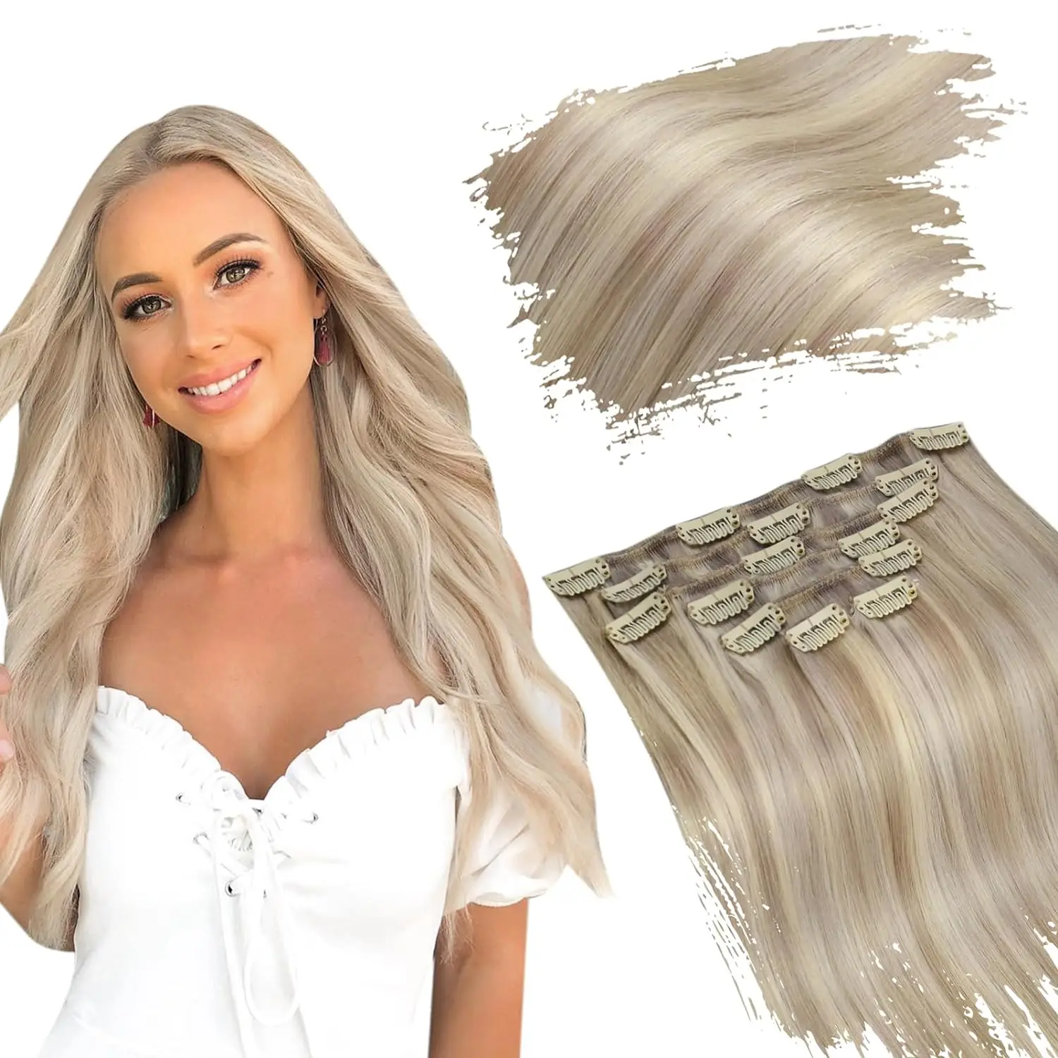 Ugeat наращивание волос на клипсе, человеческие волосы 12-24 дюйма, двойной уток, волосы без повреждений, полная голова, хайлайтер Bayalage, женские удлинители на клипсе Ugeat наращивание волос на клипсе, человеческие волосы 12-24 дюйма, двойной уток, волосы без повреждений, полная голова, хайлайтер Bayalage, женские удлинители на клипсе